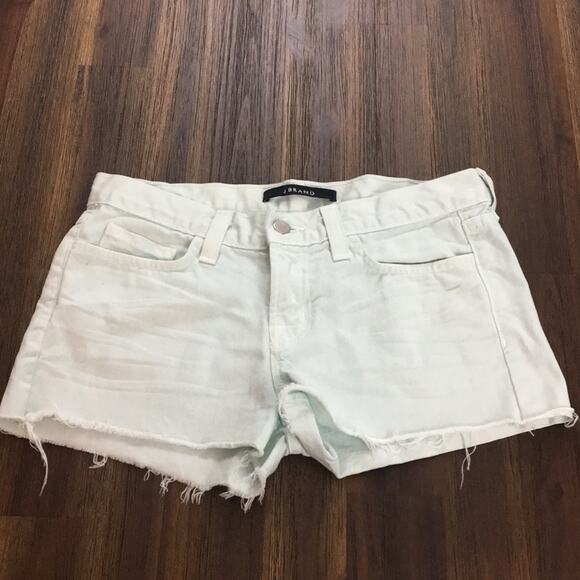 J Brand Sky Blue Cutoff Jean Shorts - Picture 1 of 5